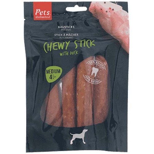 Pets Unlimited Chewy Sticks Duck Medium 4pc 100g